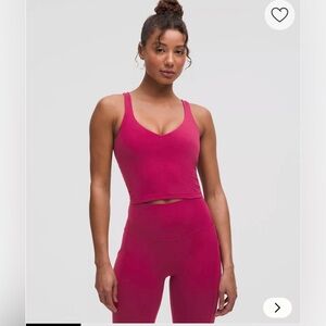 Lululemon Align Cropped Tank in Magenta